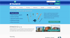 Desktop Screenshot of etanco.cz