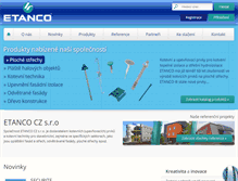 Tablet Screenshot of etanco.cz