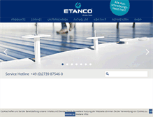 Tablet Screenshot of etanco.de